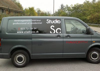 Publicite sur vehicule Vernier